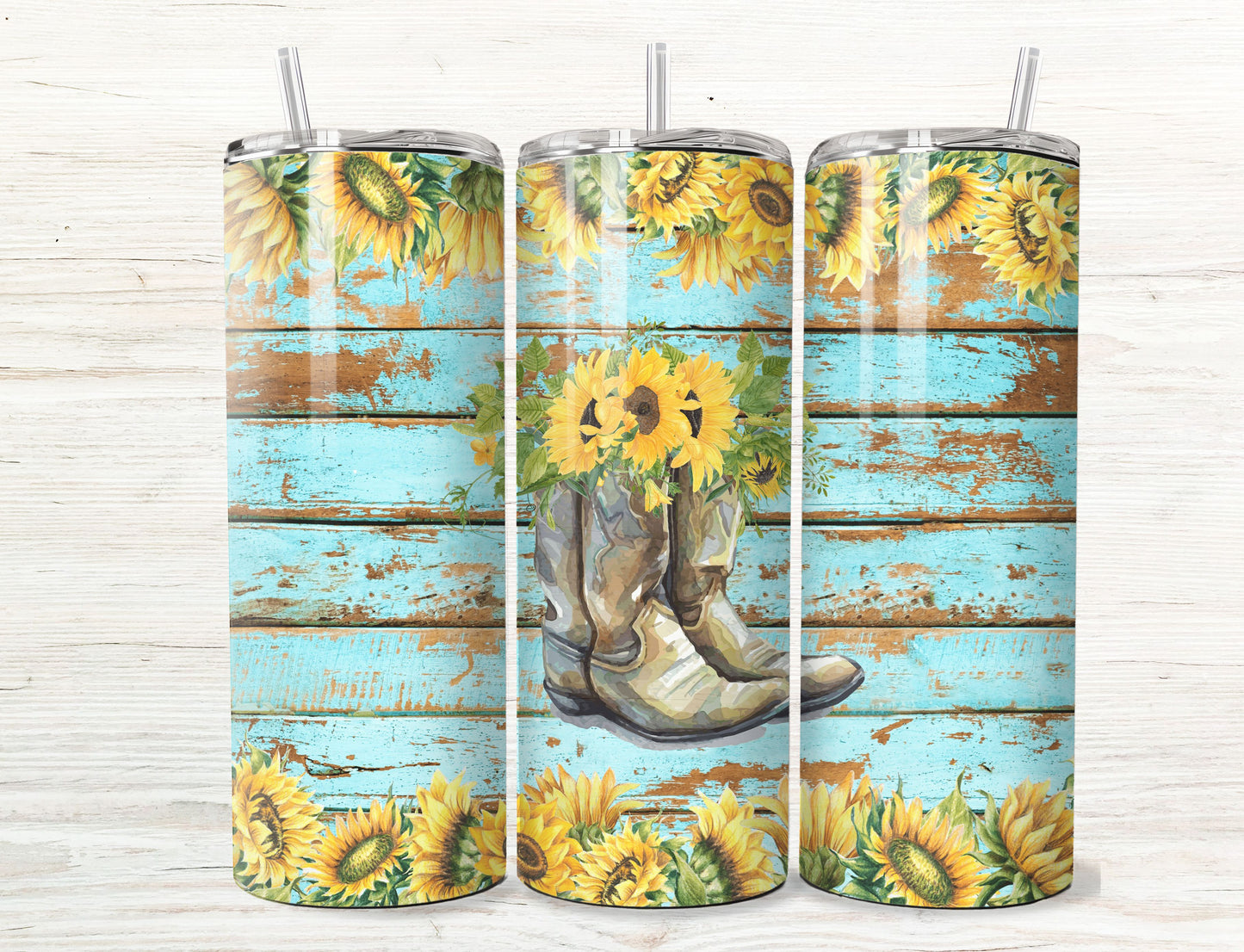 Boots and Sunflowers