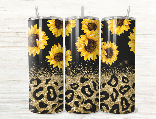 Leopard Print with Sunflowers