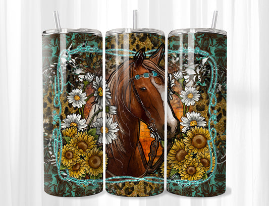 Horse and Flowers