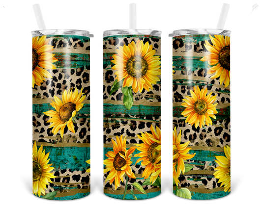Leopard Print and Sunflowers