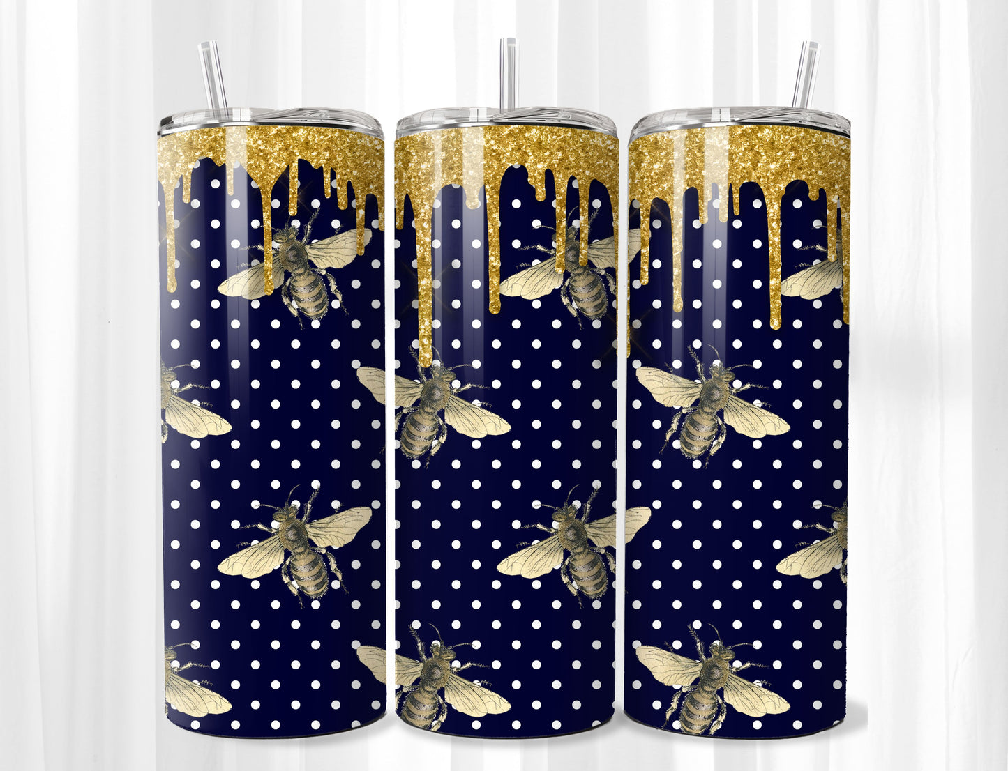 Bees with Dripping Gold
