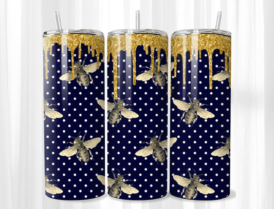 Bees with Dripping Gold