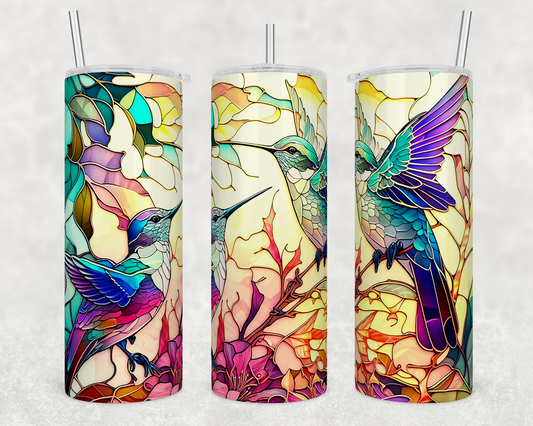 Hummingbird Stained-glass
