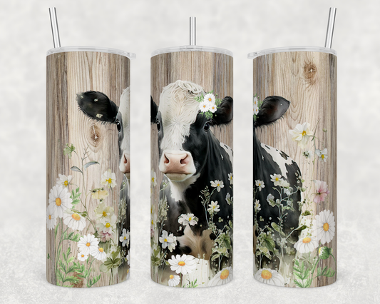 Cow with Daisies