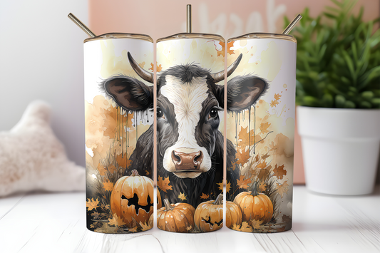 Cow with Pumpkins