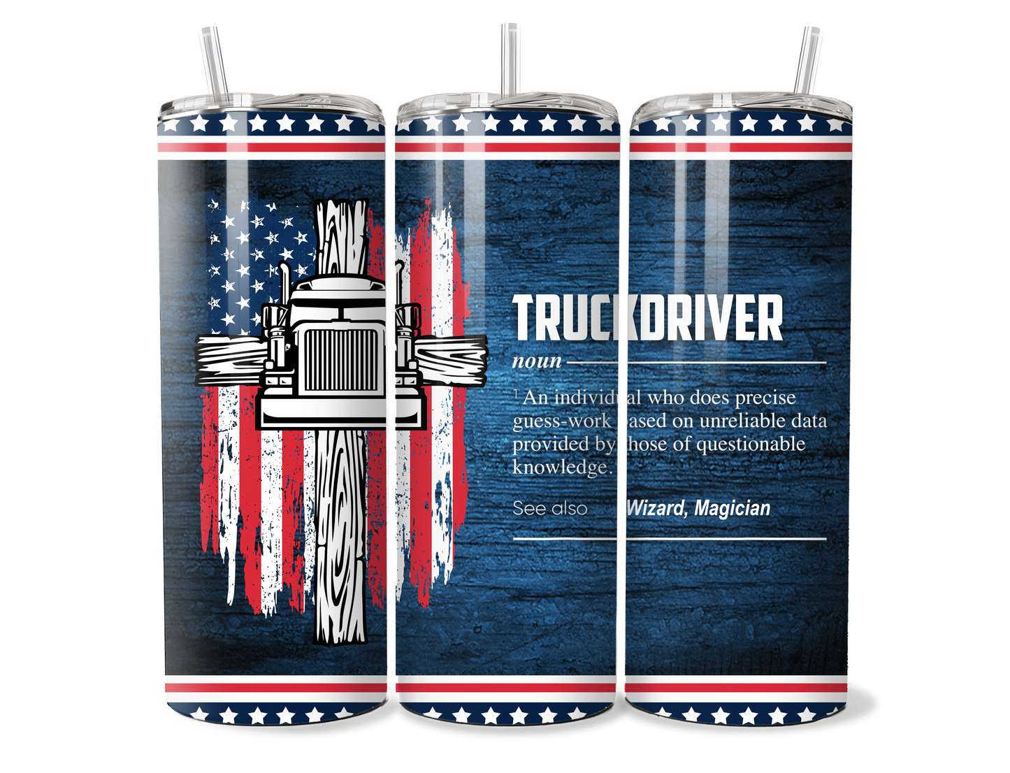 Truckdriver with Flag